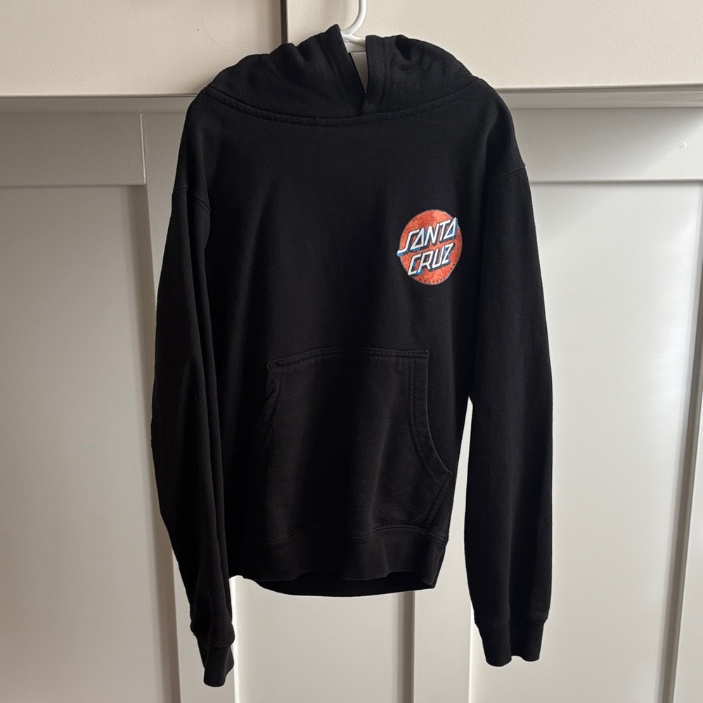 Santa Cruz Black and Red Logo Hoodie